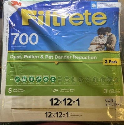 Filtrete Electrostatic Air Filter 700 MPR 710-4PK 12 in x 12 in x 1 in Damaged - Image 1 of 3