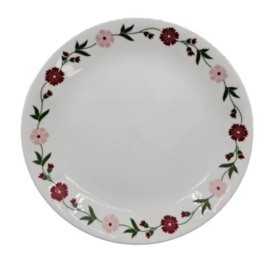 Lote de 4 Platos de Cena Corelle Vitrelle PRIMAVERA ROSA 10 1/4" Blanco Floral Retirado Foto 1 de 4