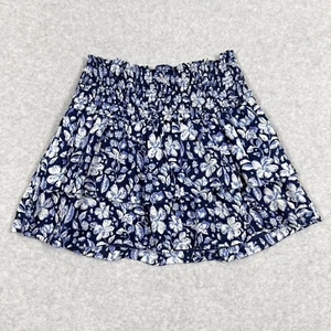 Vineyard Vines Skirt Women XS Smocked Ruffled Hibiscus Floral Mini Coastal Beach - Bild 1 von 13