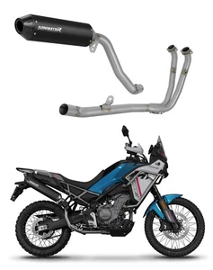 450 MT 2024 Full Exhaust System Collector Silencer MX2 BLACK - Foto 1 di 6