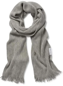 CALVIN KLEIN || Classic Fringe-Wrap Cold Weather Scarf in Heather Gray - Picture 1 of 11
