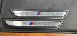 16-18 BMW X4 M40I F26 M PERFORMANCE FRONT DOOR SILL PANELS PAIR 51478065079 - Picture 1 of 6