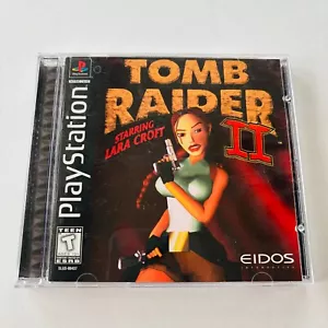 Tomb Raider II 2 PlayStation PS1 Complete CIB Black Label TESTED SHIPS FAST! - Picture 1 of 3