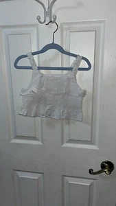 Girls White Crop Top Size 6/6x - Picture 1 of 2