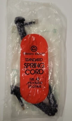 Cable de resorte modular eléctrico Western vintage NOS negro estándar H4DU 03 Foto 1 de 4