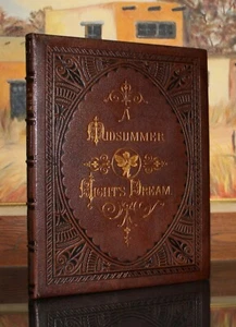 WILLIAM SHAKESPEARE/ A MIDSUMMER NIGHT'S DREAM Antique Full Leather Fine Binding - Bild 1 von 11
