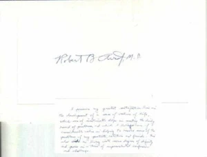 Robert Aird Autographed Card American Educator / Physician D.00 - Picture 1 of 1