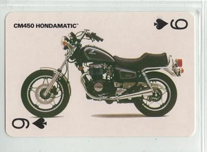 Vintage 1980er Honda CM450 Hondamatic Motorrad Sammlerstück Spielkarte - Bild 1 von 1