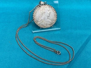 ÖSTERREICH MARIA THERESIA TALER 1780 S.F. - SILBER - als ANHÄNGER + KETTE 835 #2 - Bild 1 von 6