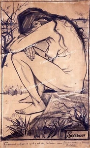 "Sorrow" by Vincent van Gogh - 1882 - Classical Art Print - Picture 1 of 1