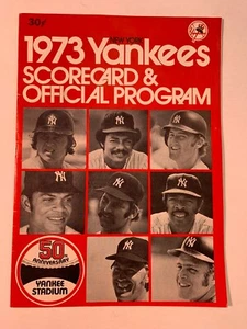 1973 NY Yankees vs Minnesota Twins Scorecard & Official Program GOOD+ - Picture 1 of 2