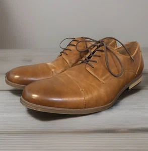 Sonoma Herren 12 Mittel Braun Leder Kappe Zehe Brendan Oxford Elegant Schuhe Schnürschuhe - Bild 1 von 11
