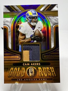 2023 Panini Gold Standard Football Gold Rush White Gold Patch /49 CAM AKERS