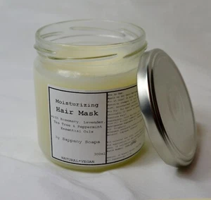 Natürliche Vegane Haarmaske Spülung Rizinus Kokos Teebaum Rosmarin 300ml - Bild 1 von 3