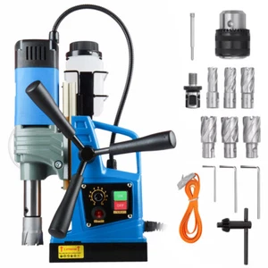 Magnetic Drill 1550W 2922lbf/13000N Portable Mag Drill Press 500RPM 6 Bits AU - Picture 1 of 21