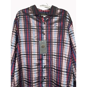Camicia casual/abito Centenario 4XL a quadretti manica lunga raso NUOVA - Foto 1 di 11