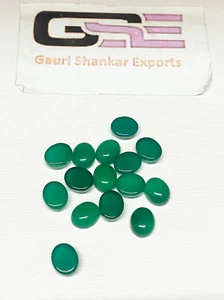 Green Onyx Oval Cabochons Loose Gemstone 10x8 MM Calibrated Size 3 Pcs DG5 - Picture 1 of 7