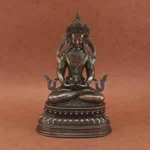 Estatua de cobre tallada a mano de buena calidad Aparmita / Tsepame de Patan, Nepal - Imagen 1 de 4