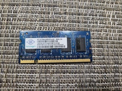 Nanya 1GB RAM Laptop Memory NT1GT64UH8D0FN-AD - Image 1 of 3