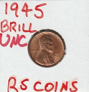 Centavo Lincoln 1945 ~ brillante sin circular ~ monedas RS #5557 envío gratuito - Imagen 1 de 2