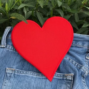 Parche Pride Love Heart Iron On Bordado 7 pulgadas Insignia Artística Camisa Aplique Beso - Imagen 1 de 4