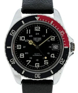 Heuer (Pre-Tag) 37mm Men's 1000 Series Red/Black Coke Bezel Watch! Ref: 980.043! - Picture 1 of 11