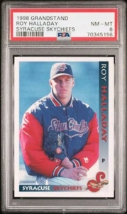 Tribuna Roy Halladay Syracuse Skychiefs 1998 PSA 8 - ¡RARO, Pop 2 (2 superiores)! - Imagen 1 de 2
