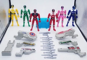 Power Rangers Time Force 5" Shining Hero "Time Force Rangers" (Complete Set) - Picture 1 of 8