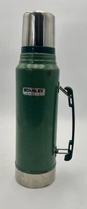 VTG Stanley Thermos Coffee Green Classic Stainless Insulated Bottle 1.1 QT 1 L - Picture 1 of 9