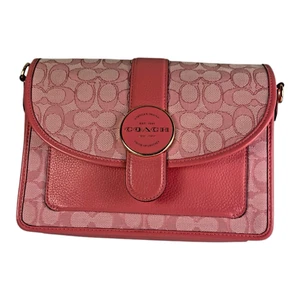 Coach Lonnie Baguette Crossbody C8306 Jacquard Signature, Chic Shoulder Bag - Picture 1 of 17