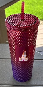 Starbucks Disney Schloss 50. Rot Ombre Nieten Cold Cup 24 Unzen Venti Becher - Bild 1 von 5