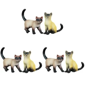 2Pcs Toys Kids Animals Simulation Cats Cat Miniatures Tabletop Home - Picture 1 of 12