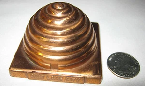 ANTIQUE SALT LAKE CITY UTAH COPPER BEE HIVE ART SCULPTURE HONEY PAPERWEIGHT BIRD - Picture 1 of 6