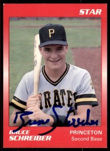 1989 STAR BRUCE SCHREIBER ROOKIE AUTO PRINCETON PIRATES #174