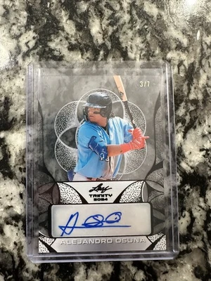2024 LEAF TRINITY CLEAR Black ALEJANDRO OSUNA ROOKIE/RC AUTO /7 - RCO - Image 1 of 2