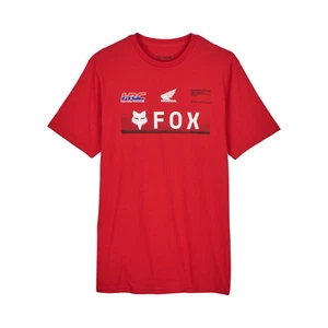 Fox Racing Fox X Honda Premium Tee T-Shirt Premium Ultra-Soft Cotton Flame Red - Picture 1 of 3