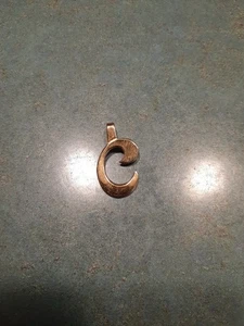 Gold Letter C. ( Cursive) Charm/ Pendant vintage plated - Picture 1 of 7