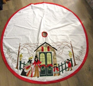 VINTAGE HOUSE OF HATTEN CHRISTMAS TREE SKIRT - MADE IN PHILIPPINES (57") - Picture 1 of 7