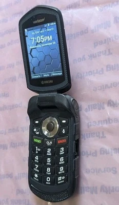 Celular plegable Kyocera DuraVX 4G LTE E4610 16 GB resistente PTT Verizon ~ foto real del teléfono Foto 1 de 4