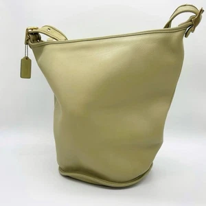 Vintage Coach 9085 "Limettengrün" Glattleder Eimer Futter Seesack Form Japan - Bild 1 von 6
