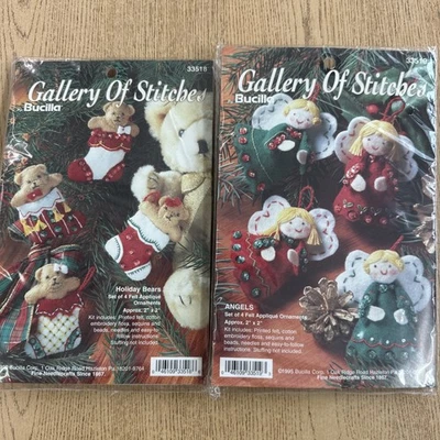 Bucilla Gallery of Stitches 2- Felt Kits Angels, Holiday Bears Kits 33518, 33519 - Image 1 of 4