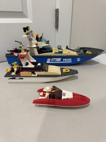 Lego City 7287 Police Boat & 4642 Fishing Boat - Incomplete/Partial Sets As Is