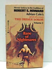 The Dream Lords #3 Bane of Nightmares Adrian Cole PB 1st Zebra (1976) - Picture 1 of 5