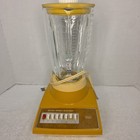 Vintage 70s Sears Roebuck 7 Speed Blender Harvest Yellow WORKS! Glass Pitcher