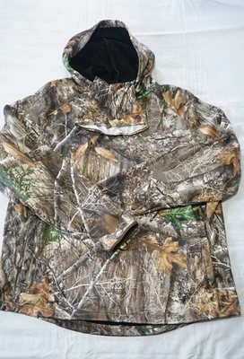Men’s Real tree Edge Camo Pullover W/Built in Neck Gator Fleece Lined 2XL - Image 1 of 4