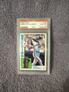 1984 Topps Darryl Strawberry Baseball Rookie Card RC #182 NY Mets - PSA 8 NM-MT - Picture 1 of 4