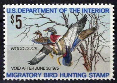 US RW41 MNH VF $5 Wood Ducks Duck Revenue Zayix Stamps 0225MAR0059 - Image 1 of 2