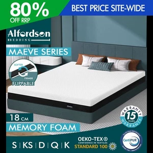 ALFORDSON Mattress Queen Double King Single Bed Gel Memory Foam 18CM No Spring - Picture 1 of 72