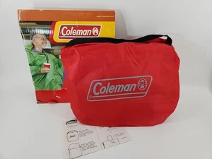 Vintage Coleman 3-in-1 Fleece Lined Blanket Poncho Stadium Seat 58x83 Red NOS - Picture 1 of 6