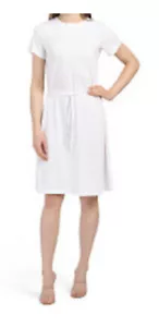 Vestido Theory Mujer Talla Mediana Atmos Light Vormond Blanco Algodón Nuevo - Imagen 1 de 9